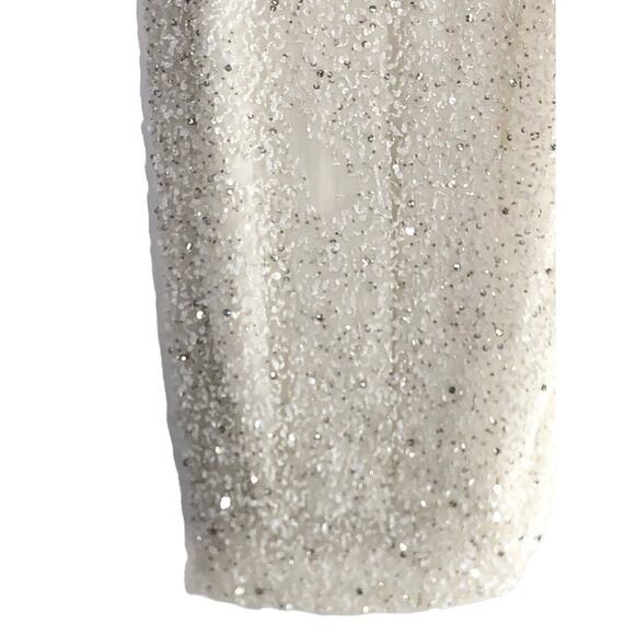 Retrofete Billie Dress Sleeveless Sequin Bodycon Knee Length Crystal White NWT M - Picture 9 of 16